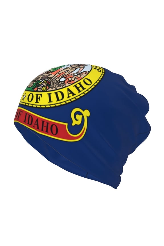 Womens Flag Of Idaho Slouchy Beanie Cap Headwear Hat Turban