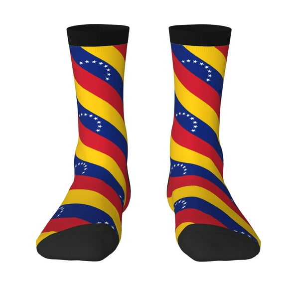 Womens Flag Of Venezuela Dress Crew Socks Colorful Novelty Socks