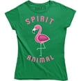 thumbnail image 1 of Womens Flamingo Spirit Animal Funny Pink Bird For Ladies T-Shirt, 1 of 4