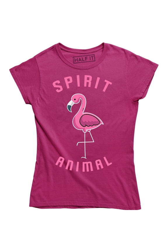 Womens Flamingo Spirit Animal Funny Pink Bird For Ladies T-Shirt