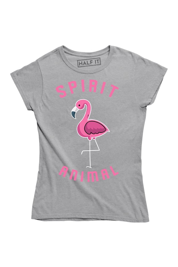 Womens Flamingo Spirit Animal Funny Pink Bird For Ladies T-Shirt
