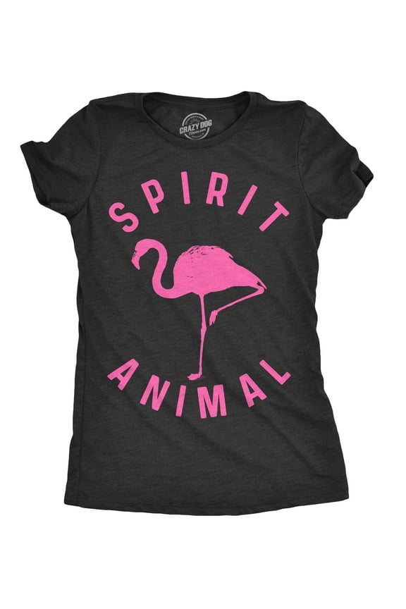 Womens Flamingo Spirit Animal T shirt Cool Funny Gift Cute Vintage Graphic Tee Womens Graphic Tees
