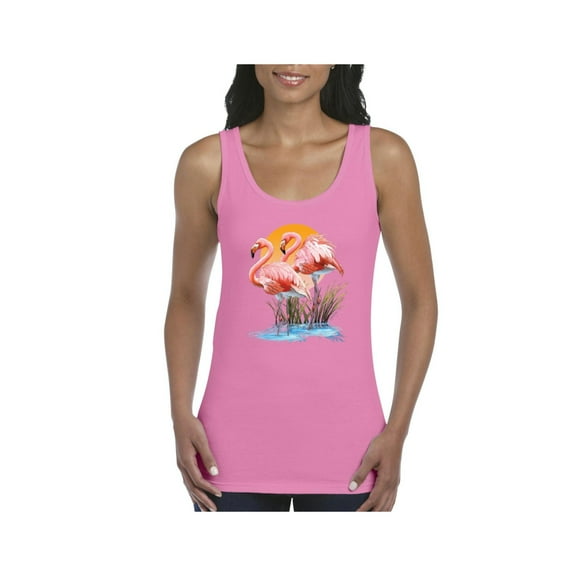 Womens Flamingo Tank Top