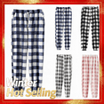 thumbnail image 1 of Womens' Flannel Fuzzy Pajama Pants Plaid Thermal Drawstring Elastic Waist Sleepwear Thick Warm Comfy Long Trousers with Pockets Autumn Winter Cozy Clothing Loungewear & Homewear, 1 of 3