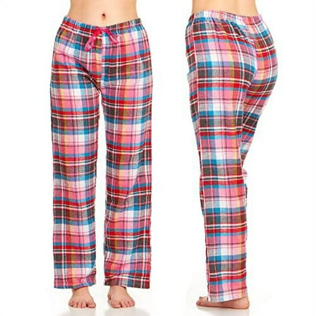 Womens Flannel Pajama Pants, Long Novelty Cotton Pj Bottoms