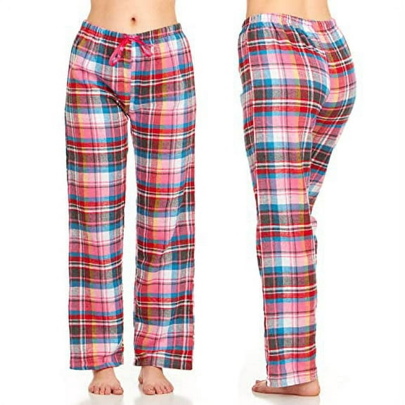Womens Flannel Pajama Pants, Long Novelty Cotton Pj Bottoms