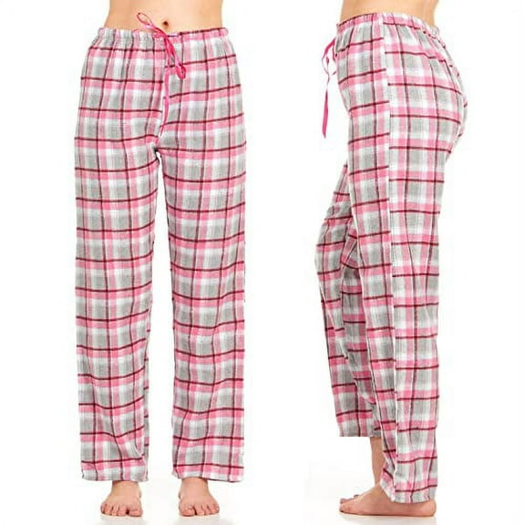 Womens Flannel Pajama Pants, Long Novelty Cotton Pj Bottoms