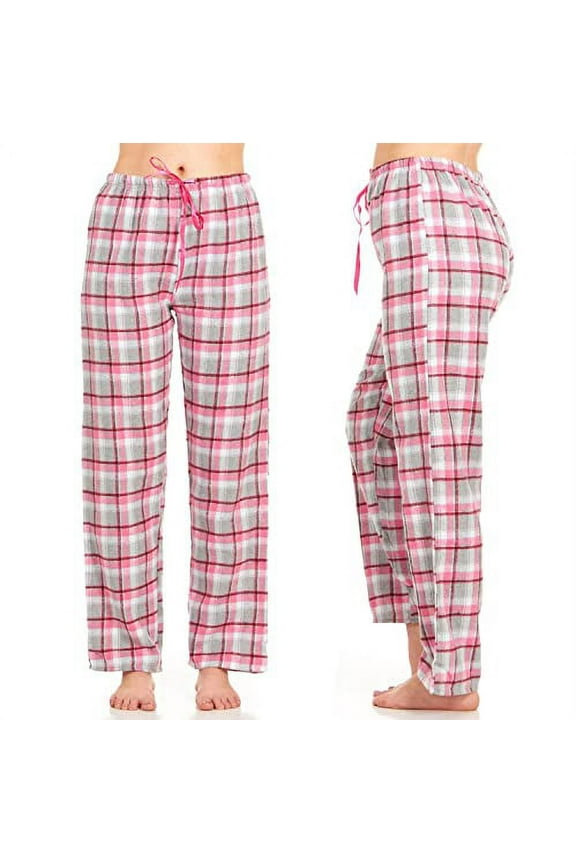 Womens Flannel Pajama Pants, Long Novelty Cotton Pj Bottoms