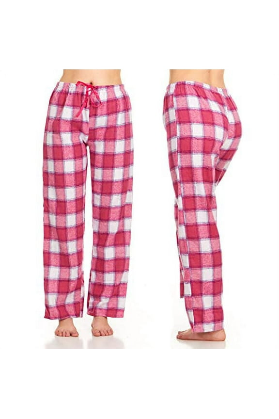 Womens Flannel Pajama Pants, Long Novelty Cotton Pj Bottoms