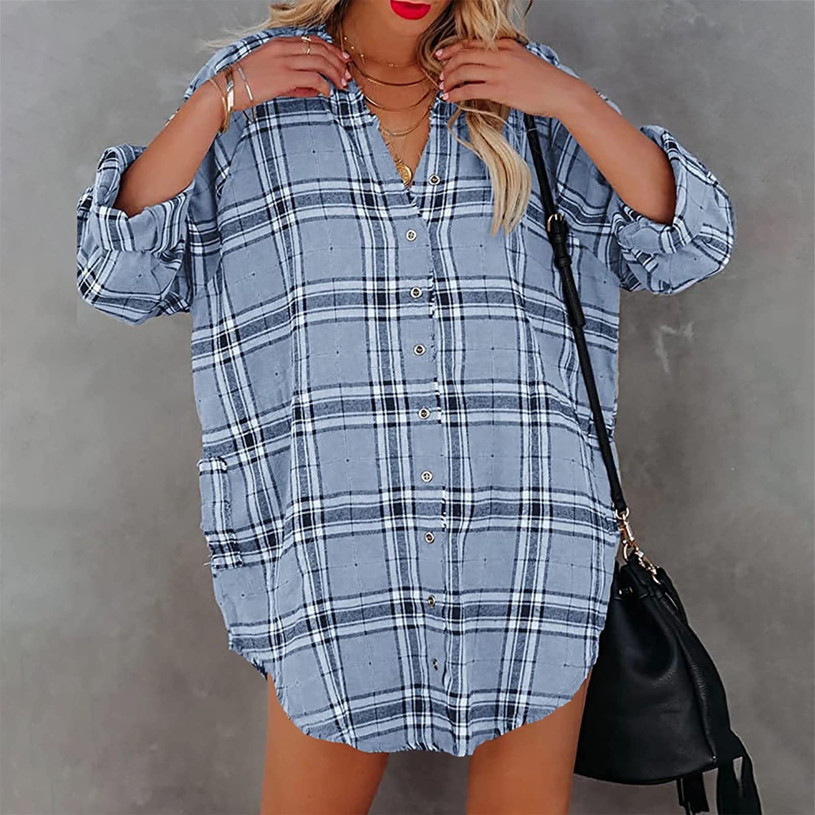 Vintage plaid jumper dress, side buttons, pockets, no tags. Feels