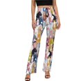 thumbnail image 1 of Womens Flare Bell Bottoms Pants, Colourful Horses High Waisted Flare Leggings for Women, Stretchy Wide Leg Yoga Pants, 1 of 5