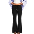 thumbnail image 1 of Womens Flare Leg Sweatpants Drawstring Elastic Waist Jogger Pants 2026 Fall Travel Sweat Pants with Pockets, XL, 1 of 7
