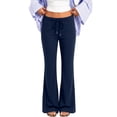 thumbnail image 1 of Womens Flare Leg Sweatpants Drawstring Elastic Waist Jogger Pants 2026 Fall Travel Sweat Pants with Pockets, XL, 1 of 7