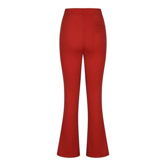Womens Flare Pants Slim Fit Casual Pants Knit Comfy Baggy Trousers Stretch High Waisted Pants