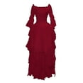 thumbnail image 1 of Womens Flared Sleeve Dress Gothic Performance Outfit for Events, 1 of 4