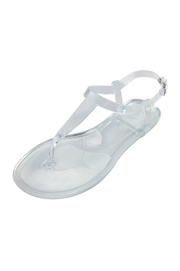 Womens Flat Sandals with Arch Support Concise T-Strap Beach Sandal Woman Lightweight Ultra Cushion Slides