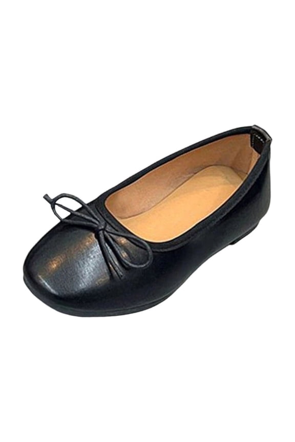 Womens Flat Shoes Black Ballet Flats with Bow Detail Slip On Comfort for Women All Day Casual Office Wear,Size 37