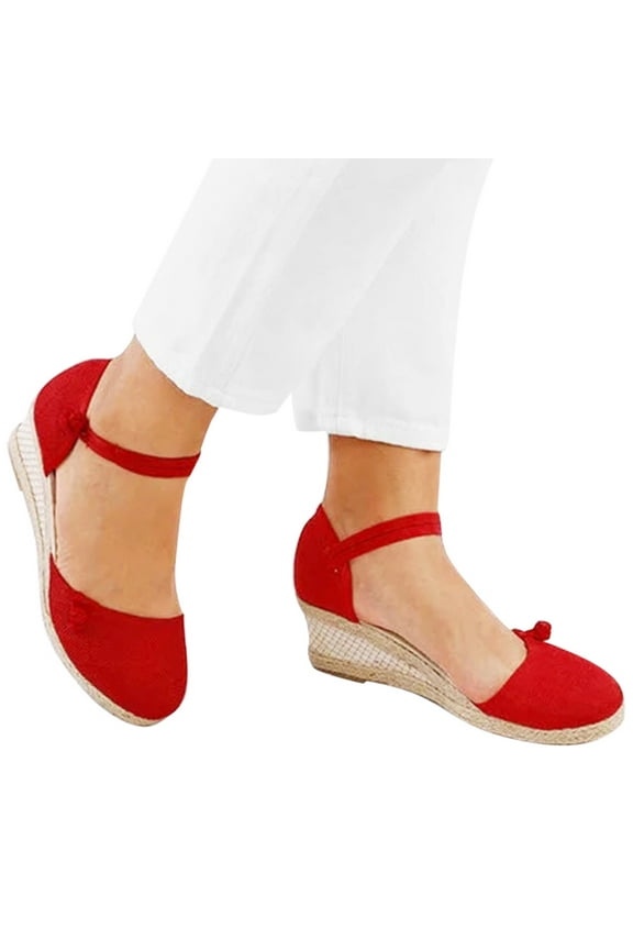 Womens Flat Shoes Dressy Summer Shoes Point Toe Slip On Classic Ballet Flats with Ankle Straps