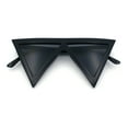 thumbnail image 1 of Womens Flat Top Perfect Triangle Bold Oversized Cat Eye Plastic Sunglasses All Black, 1 of 8