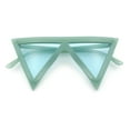 thumbnail image 1 of Womens Flat Top Perfect Triangle Bold Oversized Cat Eye Plastic Sunglasses Green - Blue, 1 of 8