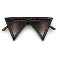 thumbnail image 1 of Womens Flat Top Perfect Triangle Bold Oversized Cat Eye Plastic Sunglasses Tortoise - Brown, 1 of 8