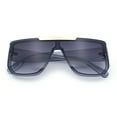 thumbnail image 1 of Womens Flat Top Shield Mogul Inset Lens Oversize Rectangle Plastic Sunglasses Slate - Smoke, 1 of 1