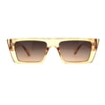 thumbnail image 1 of Womens Flat Top Square Cat Eye Mod Retro Sunglasses Peach Brown, 1 of 4