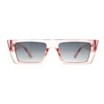 thumbnail image 1 of Womens Flat Top Square Cat Eye Mod Retro Sunglasses Pink Smoke, 1 of 4