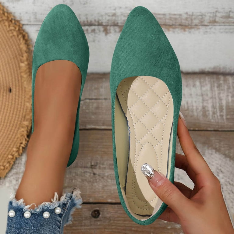 black dress with mint green shoes Womens Flats Comfortable Dressy- Pointed Toe for Women, Beige and Brown Ballet Flats for Women Low Heel Casual Formal 38 summer-whites