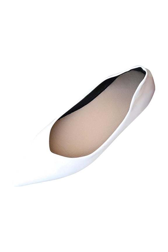 Womens Flats Pointed Toe Slip On - Patent Faux Leather Dress Shoes for Work, Comfortable Cushioned d'Orsay Ballet Flat,Size 6.5