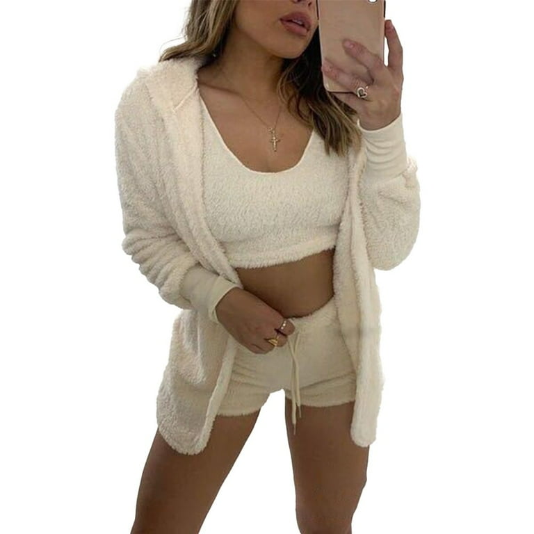 Fluffy pjs online shorts