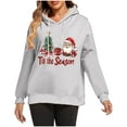 thumbnail image 1 of Womens Fleece Hoodies Rhinestone Goblet Sweatshirt Wool Thicken Pullover Christmas Outfits Festival Clothing Merry Christmas Tops Winter Trendy Clothes, 1 of 7