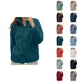 thumbnail image 1 of Womens Fleece Jacket 2026 Casual Thick Warm Long Sleeve Stand Collar Full Zip Up Winter Coat Outerwear, 1 of 4