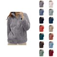 thumbnail image 1 of Womens Fleece Jacket 2026 Fashion Soft Thermal Long Sleeve Stand Collar Full Zip Up Winter Coat Outerwear, 1 of 4