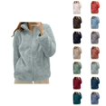 thumbnail image 1 of Womens Fleece Jacket 2026 Fashion Soft Warm Long Sleeve Stand Collar Full Zip Up Winter Coat Outerwear, 1 of 4