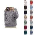 thumbnail image 1 of Womens Fleece Jacket 2026 Fashion Soft Warm Long Sleeve Stand Collar Full Zip Up Winter Coat Outerwear, 1 of 4