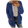 thumbnail image 1 of Womens Fleece Jacket Long Sleeve Button Down Comfort Warm Fleece Jacket Fall Jackets Women Coats Winter, 1 of 7