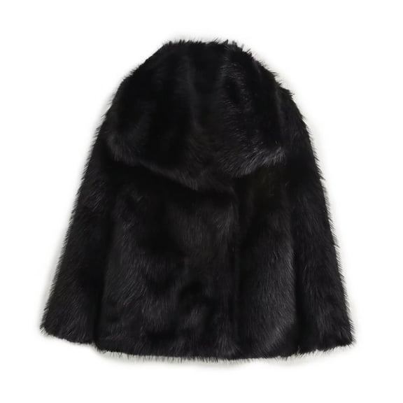 Womens Fleece Jacket Sevevn Women's Fashion Solid Color Lapel Button Cardigan Fur Long Sleeved Coat