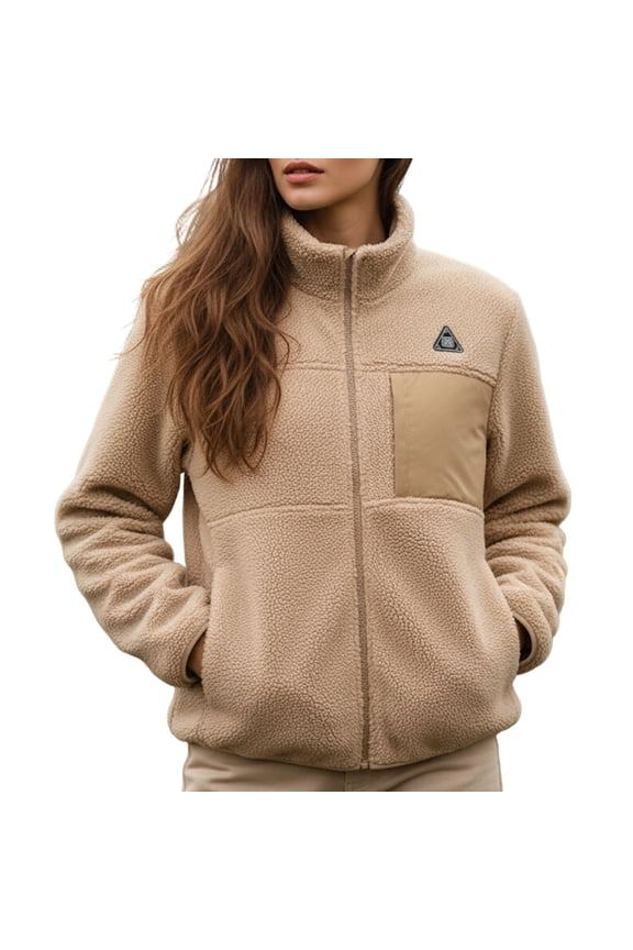 Women's Winter Smart Heated Jacket with 4 Warm Zones Color: Khaki Size: XXL