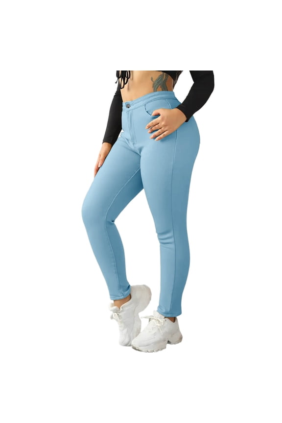 Womens Fleece Jeggings Winter Trousers Slacks Pants Plus Size Jegging Warm Bottom Tapered Pants Shaggy Loungepants Leggings Mid High Waist Pant Thicken Cozy Trouser