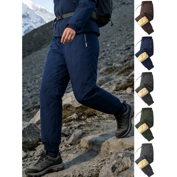 Womens Fleece Joggers Winter Warm Thick Thermal Sweatpants with Pockets