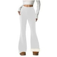 thumbnail image 1 of Womens Fleece Lined Flare Leggings Winter Warm High Waisted Pants for Cold Weather Thermal Flared Trousers, XL, 1 of 7
