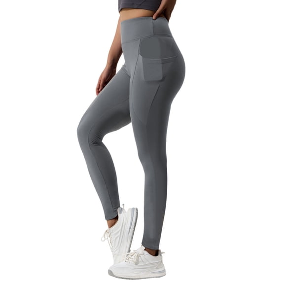 Womens Lined Leggings Lined Leggings Women Thick Soft High Waisted Control Thermal Warm Velvet Pants For Cold Winter Thermal Leggings Grey XL