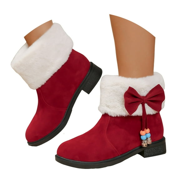 Womens Fleece Lined Suede Ankle Boots Winter Warm Non Slip Outdoor Walking Snow Booties Fashion Combat Boots
