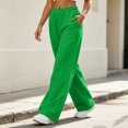 thumbnail image 1 of Womens Fleece Lined Wide Leg Sweatpants Elastic High Waist Loose Casual Long Pants With Side Pockets S, 1 of 6
