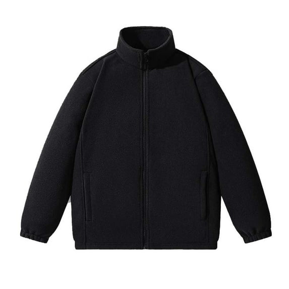 Womens Fleece Long Sleeved Top Solid Color Outdoor Stand Up Collar Fleece Top Casual Men's Long Sleeved Stand Up Collar Top/shirt