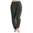 thumbnail image 1 of Womens Fleece Pajama Pants Winter Warm Plush Flannel Sleep Bottoms Soft Fuzzy Lounge Pants with Pockets Sleepwear Dark Gray, 1 of 7