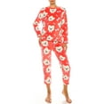 thumbnail image 1 of Womens Fleece Pajama Set Pullover - Warm Pajamas for Winter, 1 of 3