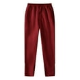 thumbnail image 1 of Womens Fleece Sweatpants Side Zip Split Hem Elastic Waist Pull On with Pockets, 1 of 7