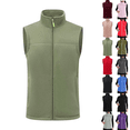 thumbnail image 1 of Womens Fleece Vest Sleeveless Lightweight Polar Stand Collar Zip Up Jacket Winter Warm Comfy Gilet for Layering Fall Casual with Pockets, 1 of 2